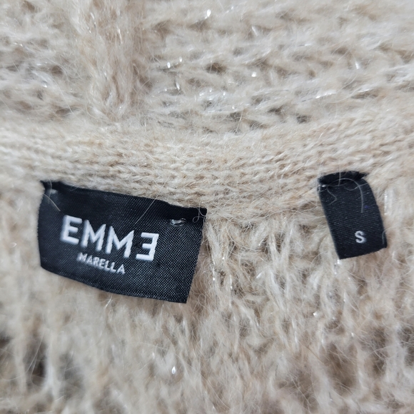 Emme Marella Alpaca Blend Knit Cozy Long Open Cardigan Size Small - Picture 8 of 10